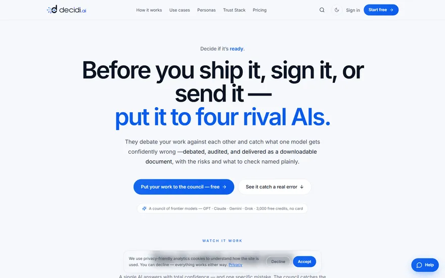 Decidi website